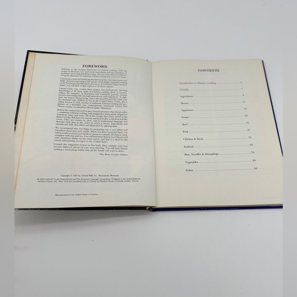 VTG 1981 Betty Crocker Chinese Recipes Cookbook Hardcover - Picture 3 of 9
